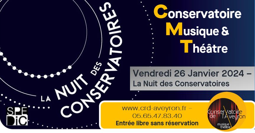 La Nuit des Conservatoires se déroule le vendredi 26 janvier 2024.