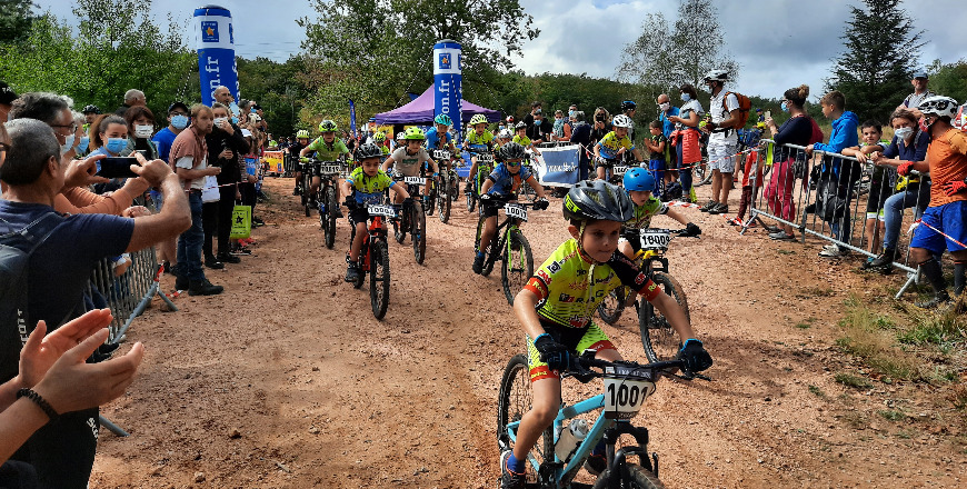 Les enfants sont attendus sur ligne de départ du Roc laissagais 2022.