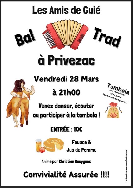 Bal Traditionnel à privezac 28 mars 2025