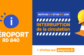 Info Travaux : réfection de la chaussée d’une section de RD840 ainsi que la chaussée du giratoire de l’aéroport